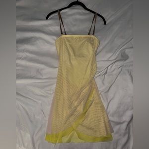 Vintage Yellow dress/bodysuit